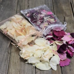 Organza Bags with Rose Petals